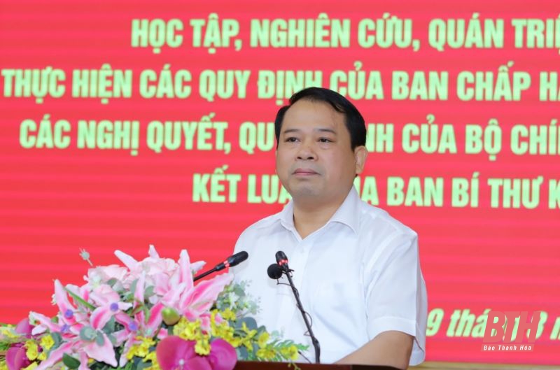 Hội nghị trực tuyến toàn tỉnh học tập, quán triệt triển khai thực hiện các quy định của BCH Trung ương, các nghị quyết, quyết định của Bộ Chính trị và các chỉ thị, kết luận của Ban Bí thư khóa XIII