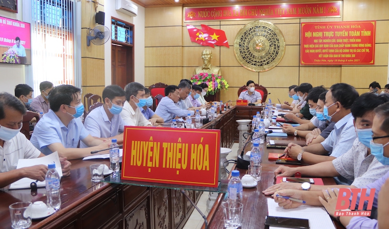 Hội nghị trực tuyến toàn tỉnh học tập, quán triệt triển khai thực hiện các quy định của BCH Trung ương, các nghị quyết, quyết định của Bộ Chính trị và các chỉ thị, kết luận của Ban Bí thư khóa XIII