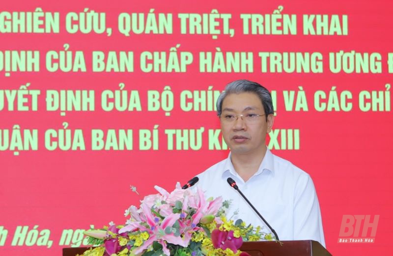 Hội nghị trực tuyến toàn tỉnh học tập, quán triệt triển khai thực hiện các quy định của BCH Trung ương, các nghị quyết, quyết định của Bộ Chính trị và các chỉ thị, kết luận của Ban Bí thư khóa XIII