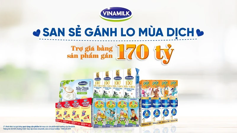 San sẻ khó khăn mùa dịch, Vinamilk tặng 45.000 phần quà cho người dân gặp khó khăn