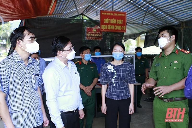 Phó Chủ tịch UBND tỉnh Mai Xuân Liêm kiểm tra công tác phòng, chống dịch bệnh COVID-19 tại huyện Quan Hóa