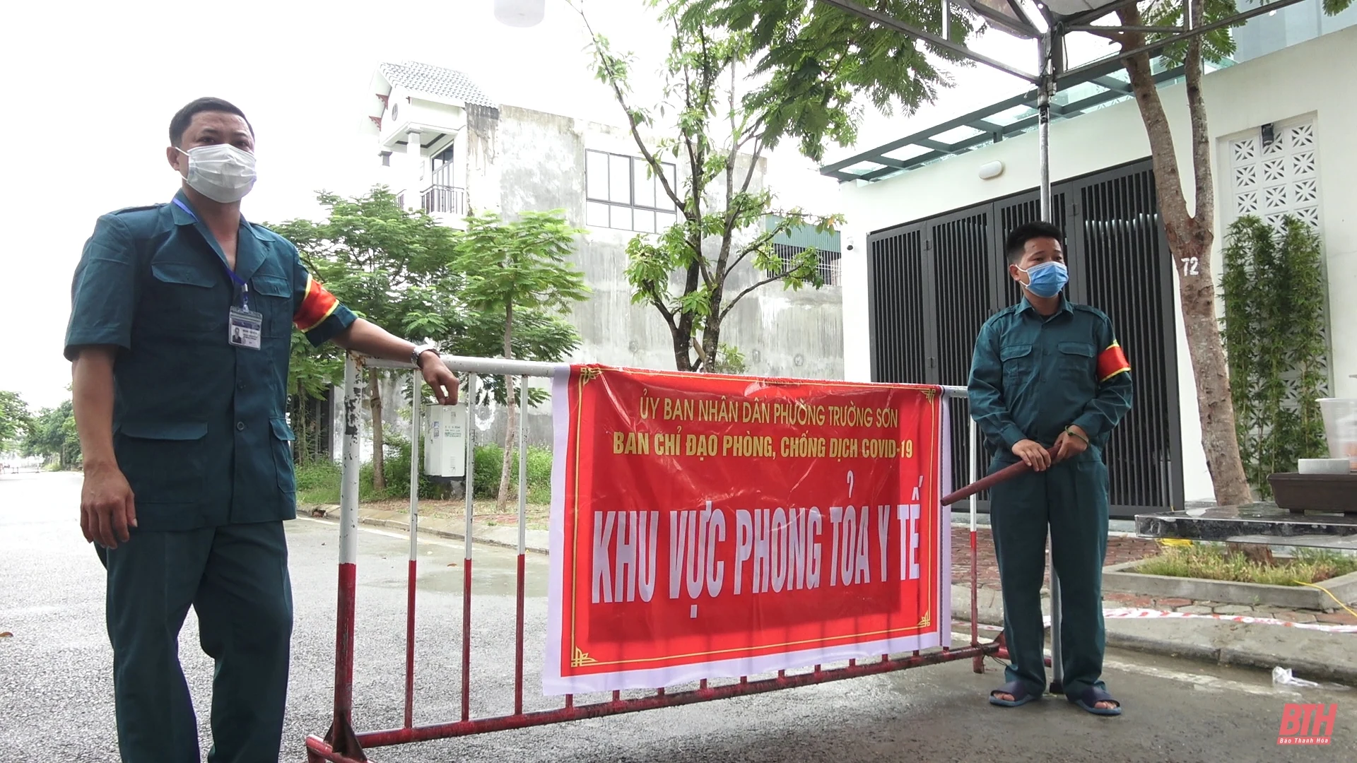 Ghi nhận tại khu phong tỏa phố Sơn Thắng (TP Sầm Sơn)
