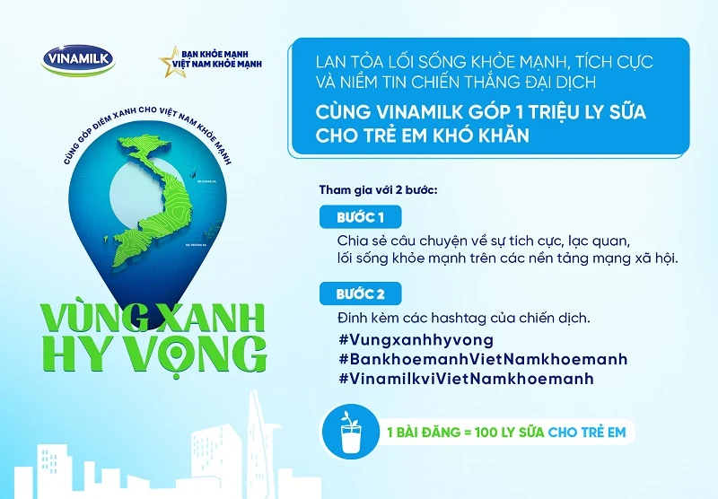 Vinamilk góp 1 triệu ly sữa cho trẻ em khó khăn với hoạt động “Cùng góp điểm xanh, cho Việt Nam khỏe mạnh”