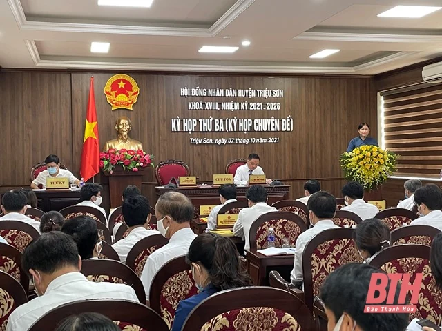 HĐND huyện Triệu Sơn khoá XVIII tổ chức kỳ họp thứ 3