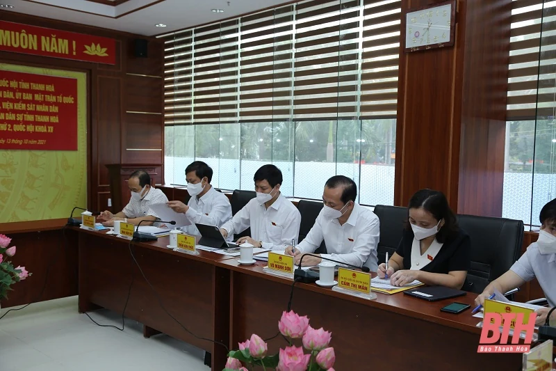 Đoàn ĐBQH tỉnh Thanh Hóa làm việc với UBND, Ủy ban MTTQ tỉnh và các cơ quan khối tư pháp