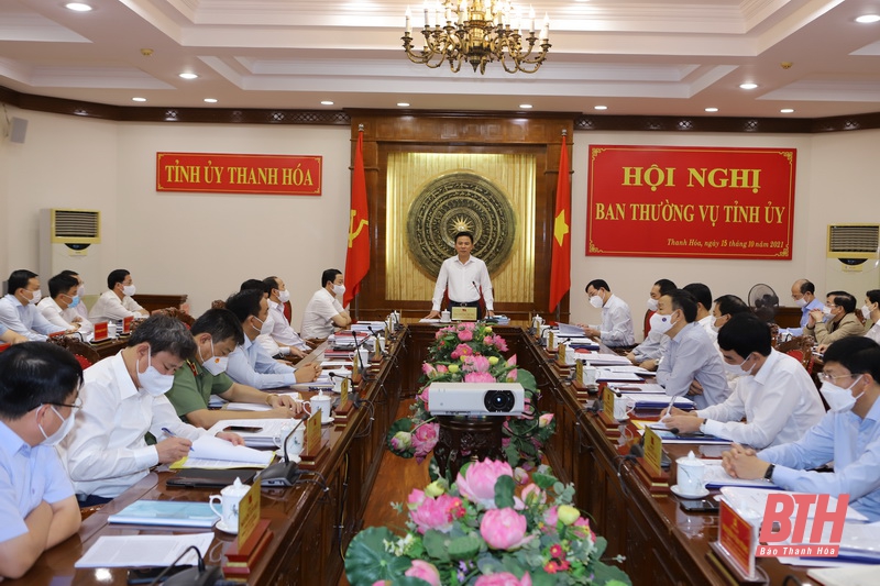 Ban Thường vụ Tỉnh ủy cho ý kiến vào dự thảo nghị quyết xây dựng, phát triển TP Thanh Hóa và chuyển đổi số tỉnh Thanh Hóa