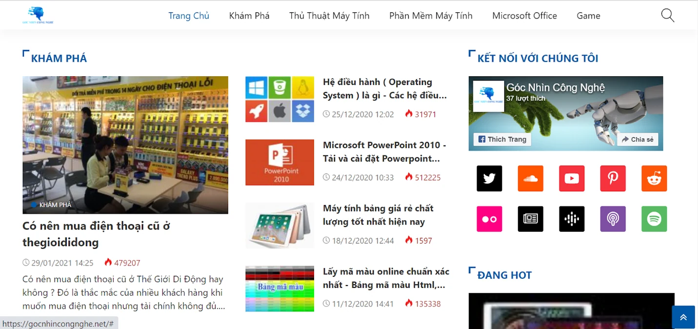 Gocnhincongnghe.net - nơi chia sẻ các kỹ năng, kiến thức, mẹo hay về công nghệ