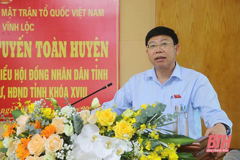 Đại biểu HĐND tỉnh tiếp xúc cử tri huyện Vĩnh Lộc