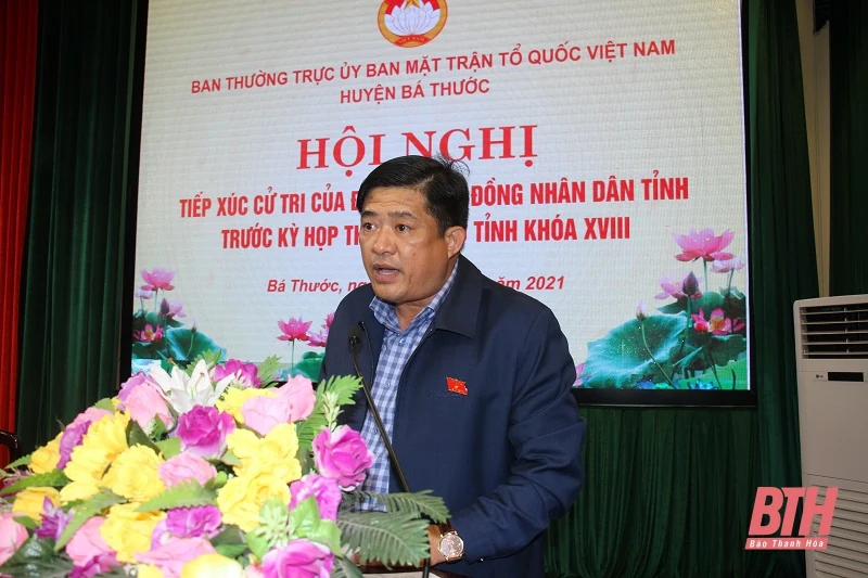 Đại biểu HĐND tỉnh tiếp xúc cử tri tại huyện Bá Thước