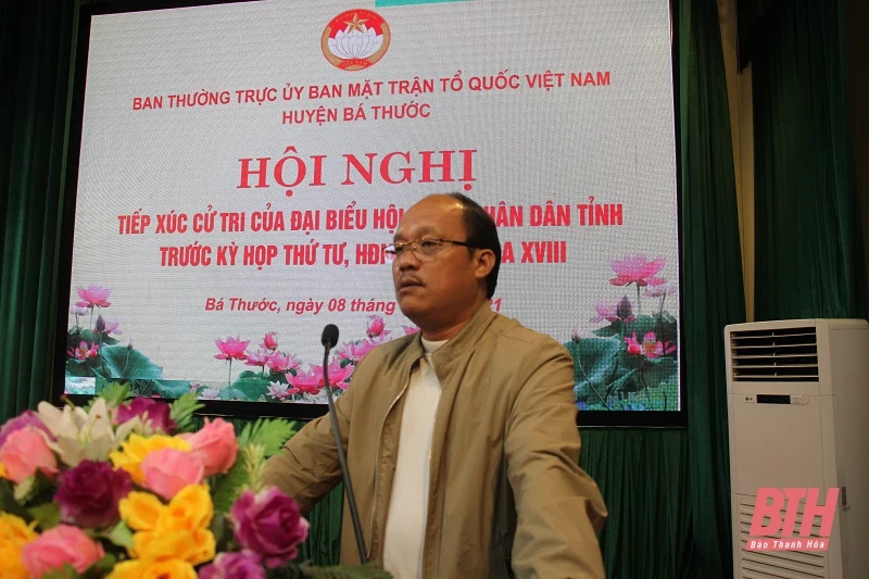 Đại biểu HĐND tỉnh tiếp xúc cử tri tại huyện Bá Thước