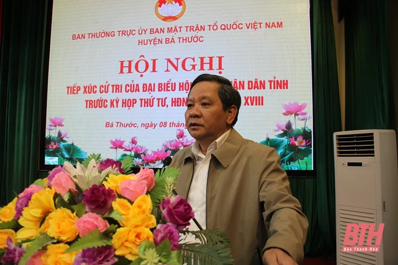 Đại biểu HĐND tỉnh tiếp xúc cử tri tại huyện Bá Thước