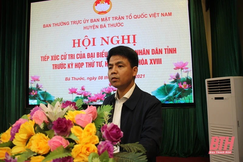 Đại biểu HĐND tỉnh tiếp xúc cử tri tại huyện Bá Thước