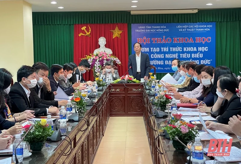 Hội thảo khoa học “Ươm tạo tri thức khoa học và công nghệ tiêu biểu tại Trường Đại học Hồng Đức”