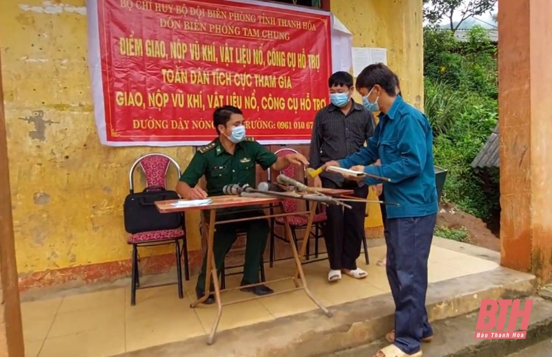 Đồn Biên phòng Tam Chung dân vận khéo thu hồi vũ khí vật liệu nổ