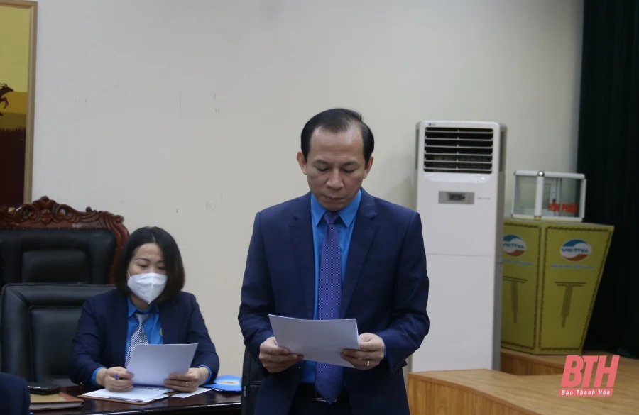 Cụm thi đua Liên đoàn Lao động các tỉnh Bắc Trung Bộ tổng kết phong trào thi đua năm 2021