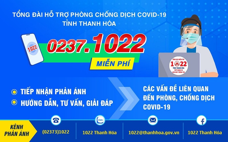 Chính thức đưa vào khai thác Tổng đài 1022 tỉnh Thanh Hoá phục vụ công tác phòng, chống dịch COVID-19