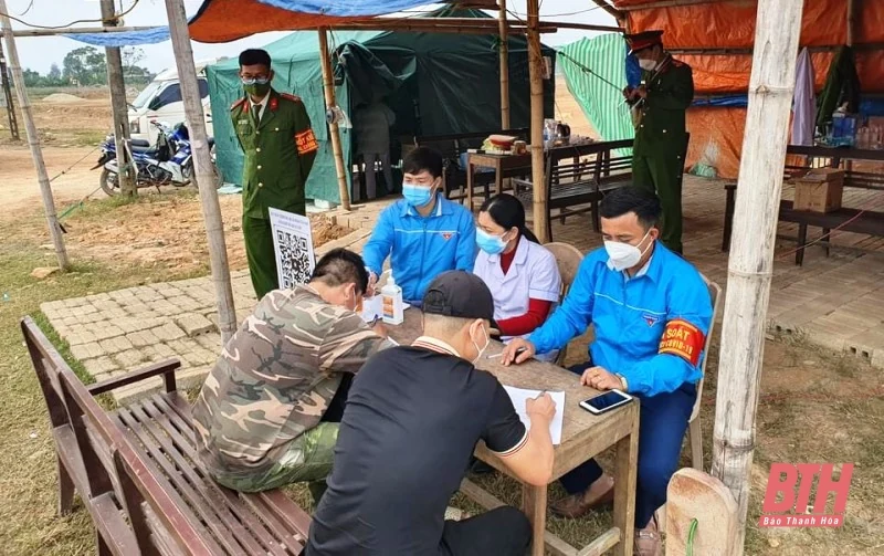 Huyện Hậu Lộc thành lập 13 chốt kiểm soát phòng, chống dịch
