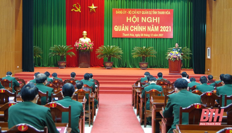 Đảng ủy, Bộ CHQS tỉnh Thanh Hóa tổ chức hội nghị Quân chính năm 2021