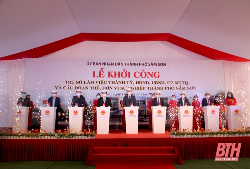 Khởi công xây dựng công trình trụ sở làm việc Thành ủy, HĐND, UBND và các khối đoàn thể, đơn vị sự nghiệp TP Sầm Sơn
