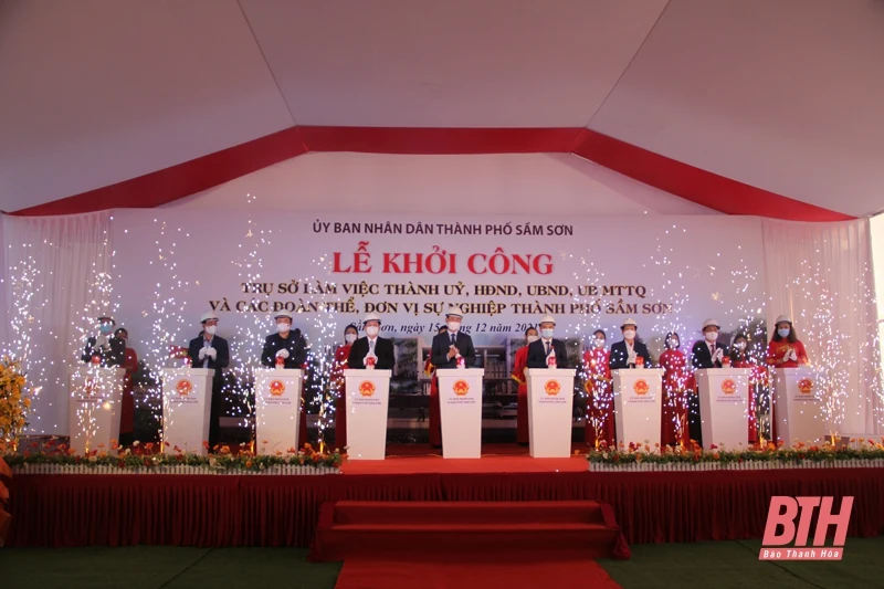 Khởi công xây dựng công trình trụ sở làm việc Thành ủy, HĐND, UBND và các khối đoàn thể, đơn vị sự nghiệp TP Sầm Sơn