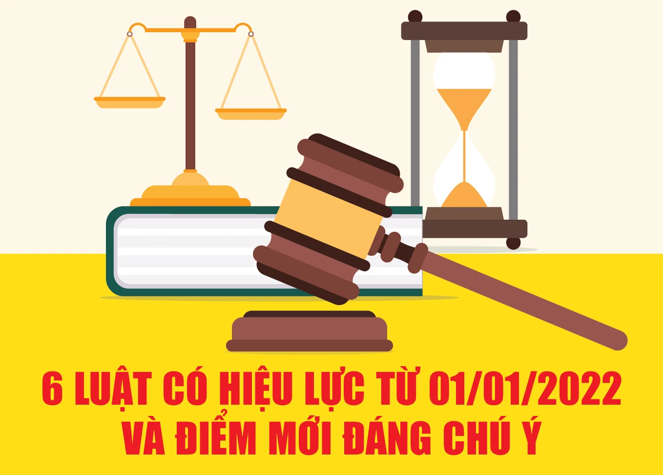 [Infographics] - 6 Luật có hiệu lực từ 1-1-2022 và điểm mới đáng chú ý
