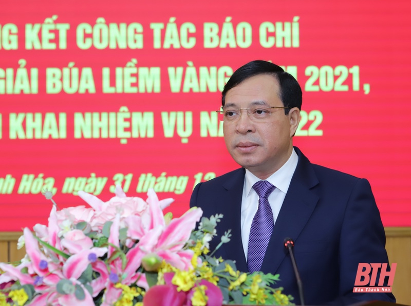 Tổng kết công tác báo chí và trao Giải Búa Liềm vàng năm 2021, triển khai nhiệm vụ năm 2022