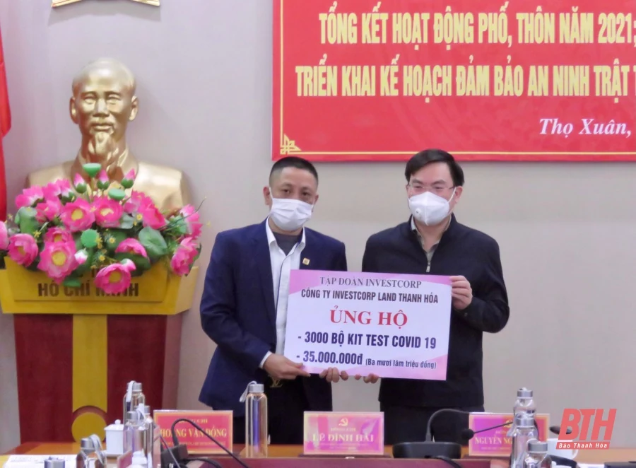 Các đơn vị, doanh nghiệp hỗ trợ huyện Thọ Xuân chống dịch và chăm lo tết cho người nghèo