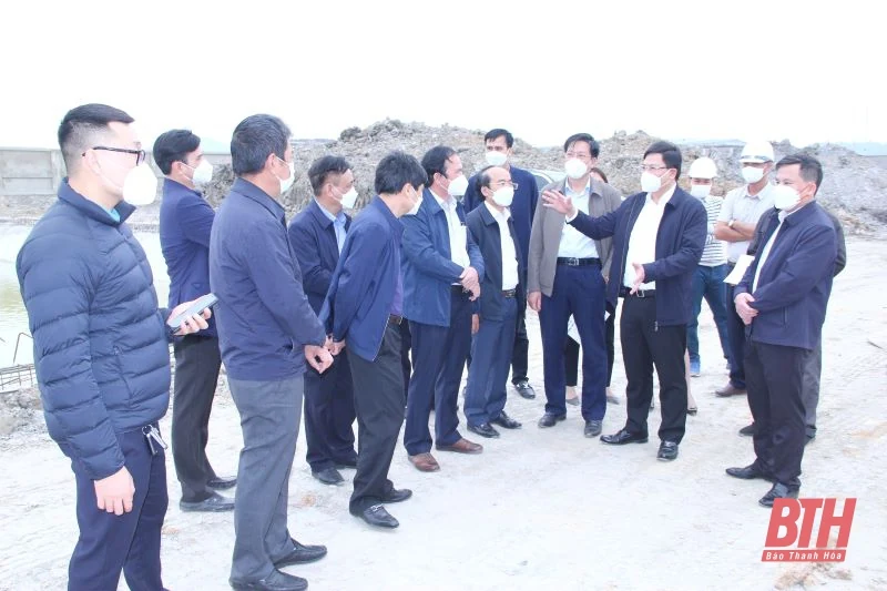 Phó Chủ tịch UBND tỉnh Mai Xuân Liêm kiểm tra tình hình đầu tư hạ tầng các cụm công nghiệp tại huyện Hoằng Hóa