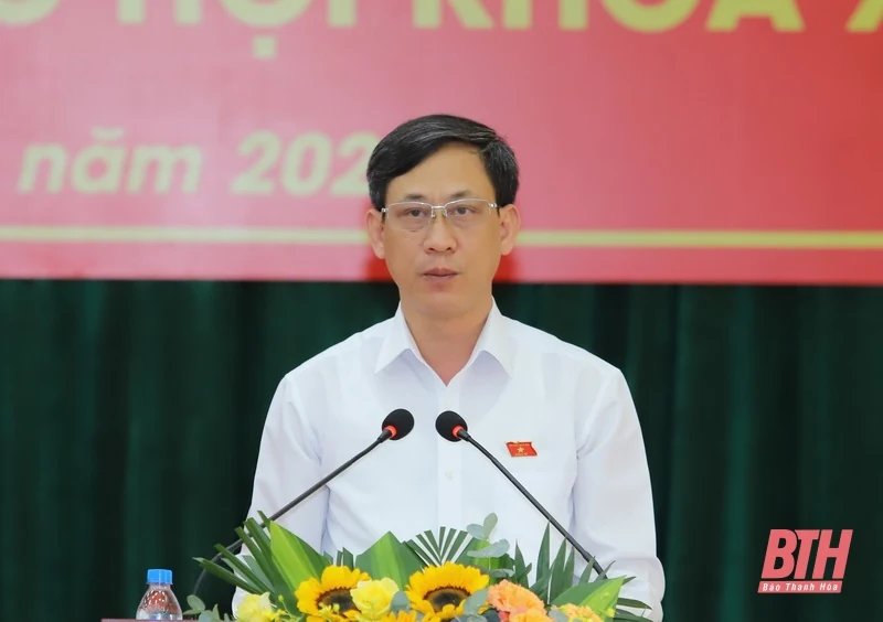 Đại tướng Lương Cường cùng các ĐBQH tỉnh Thanh Hóa tiếp xúc cử tri huyện Thạch Thành