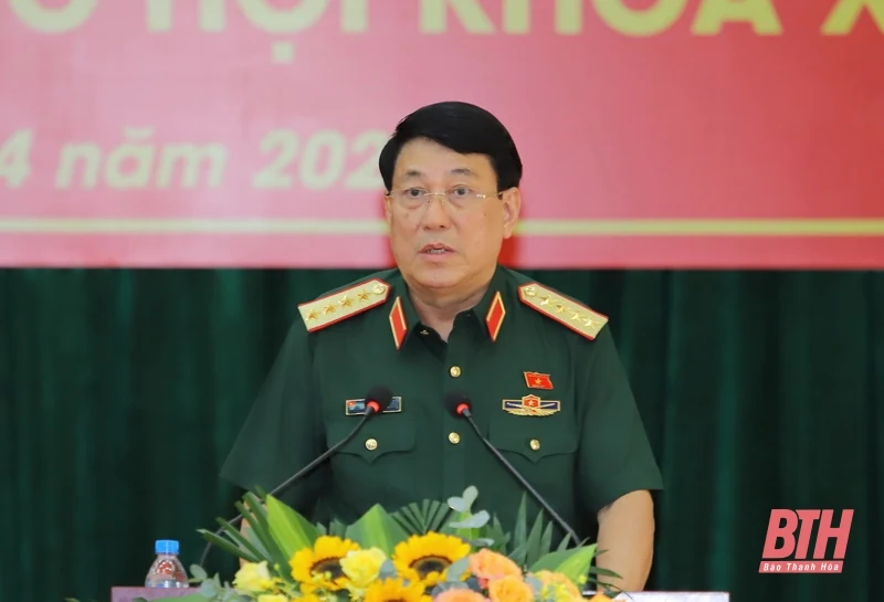 Đại tướng Lương Cường cùng các ĐBQH tỉnh Thanh Hóa tiếp xúc cử tri huyện Thạch Thành