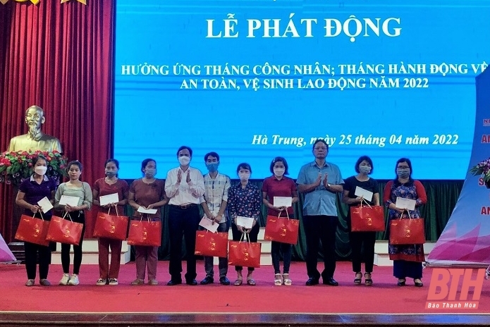 Huyện Hà Trung phát động hưởng ứng Tháng Công nhân và Tháng hành động về an toàn vệ sinh lao động năm 2022