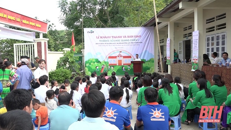 Quỹ từ thiện Cargill Cares Việt Nam khánh thành, bàn giao điểm trường tiểu học tại huyện Mường Lát