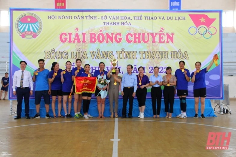 Đội nam thị xã Nghi Sơn và nữ Đông Sơn vô địch Giải bóng chuyền Bông lúa vàng tỉnh Thanh Hóa năm 2022