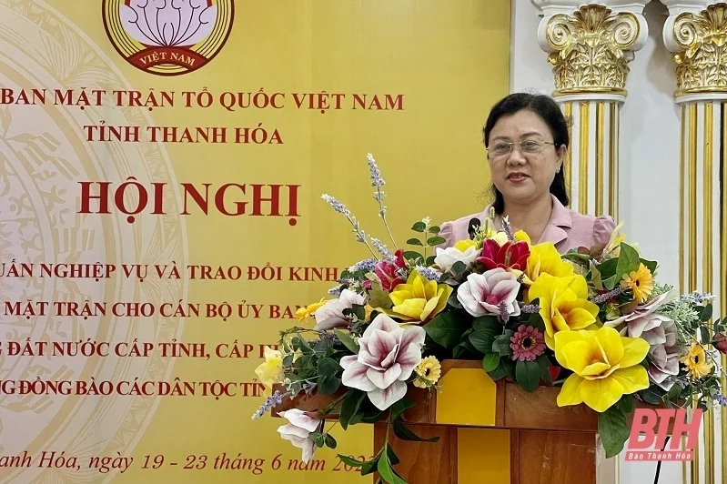 Tập huấn nghiệp vụ và trao đổi kinh nghiệm công tác Mặt trận cho cán bộ Ủy ban Mặt trận Lào xây dựng đất nước tỉnh Hủa Phăn