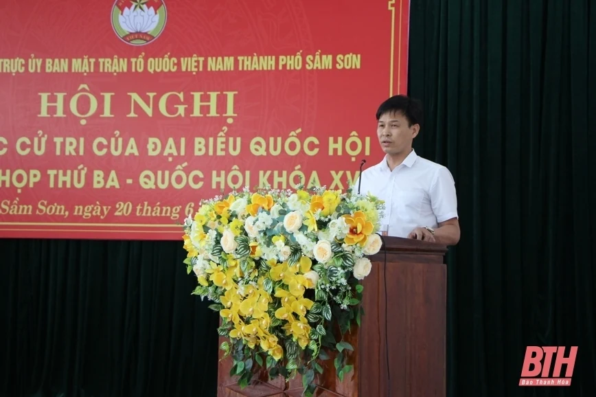 Đoàn ĐBQH tỉnh Thanh Hóa tiếp xúc cử tri huyện Hoằng Hoá và TP Sầm Sơn