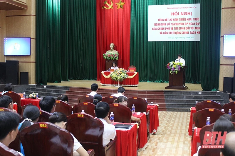 UBND huyện Vĩnh Lộc tổng kết 20 năm thực hiện Nghị định số 78 của Chính phủ