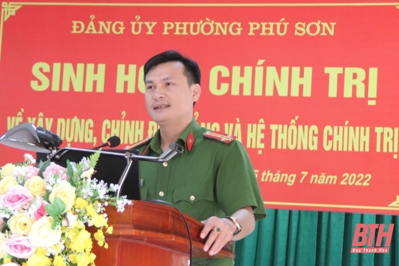 Đảng ủy Phường Phú Sơn sinh hoạt chính trị về “Xây dựng, chỉnh đốn Đảng và hệ thống chính trị”