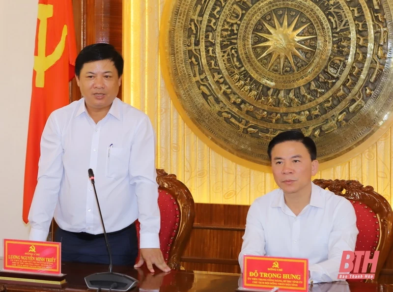 Bí thư Tỉnh ủy Đỗ Trọng Hưng tiếp và làm việc với Đoàn đại biểu TP Đà Nẵng