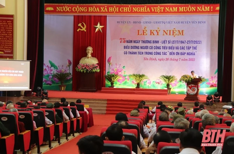Huyện Yên Định kỷ niệm 75 năm Ngày Thương binh - Liệt sĩ