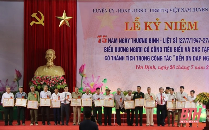 Huyện Yên Định kỷ niệm 75 năm Ngày Thương binh - Liệt sĩ