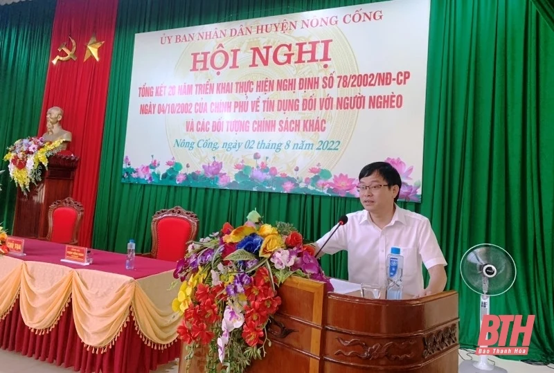 Phát huy hiệu quả tín dụng chính sách theo Nghị định số 78/2002/NĐ-CP của Chính phủ trên địa bàn huyện Nông Cống