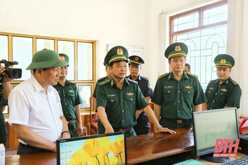 Đoàn công tác của Bộ Quốc phòng khảo sát cửa khẩu, lối mở tại tỉnh Thanh Hóa