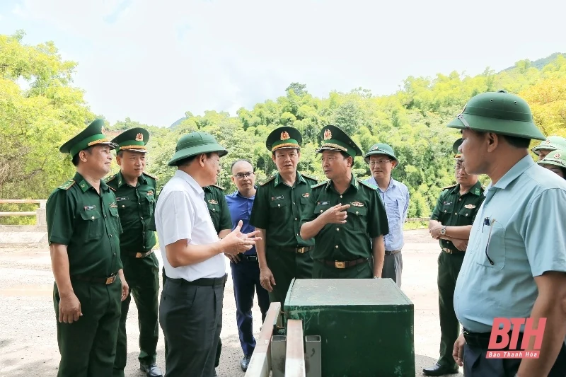 Đoàn công tác của Bộ Quốc phòng khảo sát cửa khẩu, lối mở tại tỉnh Thanh Hóa