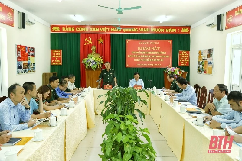 Đoàn công tác của Bộ Quốc phòng khảo sát cửa khẩu, lối mở tại tỉnh Thanh Hóa