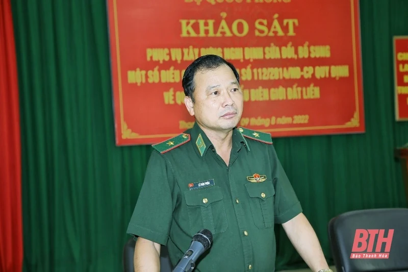 Đoàn công tác của Bộ Quốc phòng khảo sát cửa khẩu, lối mở tại tỉnh Thanh Hóa
