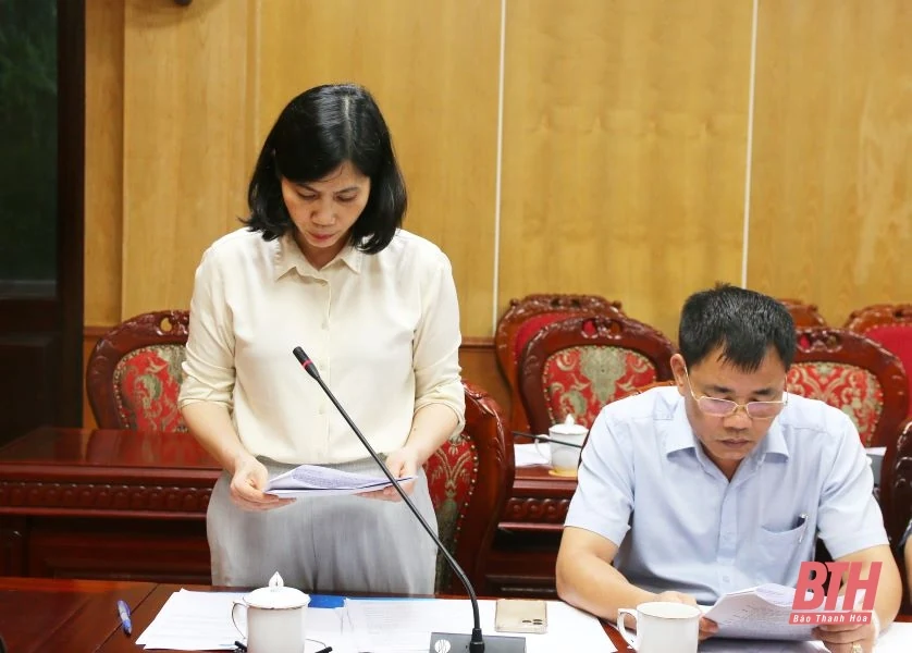 Phó Chủ tịch Thường trực UBND tỉnh Nguyễn Văn Thi nghe dự thảo Kế hoạch tổ chức các hoạt động kỷ niệm 60 năm thiết lập quan hệ ngoại giao Việt Nam-Lào