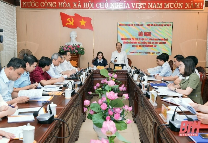 Thường trực HĐND hai tỉnh Thanh Hoá - Bắc Giang trao đổi, học tập kinh nghiệm hoạt động giám sát chuyên đề