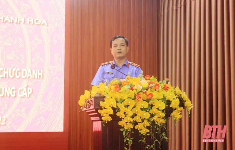 VKSND tỉnh Thanh Hóa công bố và trao quyết định bổ nhiệm Kiểm sát viên sơ cấp và trung cấp