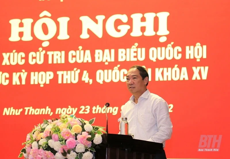 Bộ trưởng Bộ LĐ, TB&XH Đào Ngọc Dung tiếp xúc cử tri huyện Nông Cống và Như Thanh