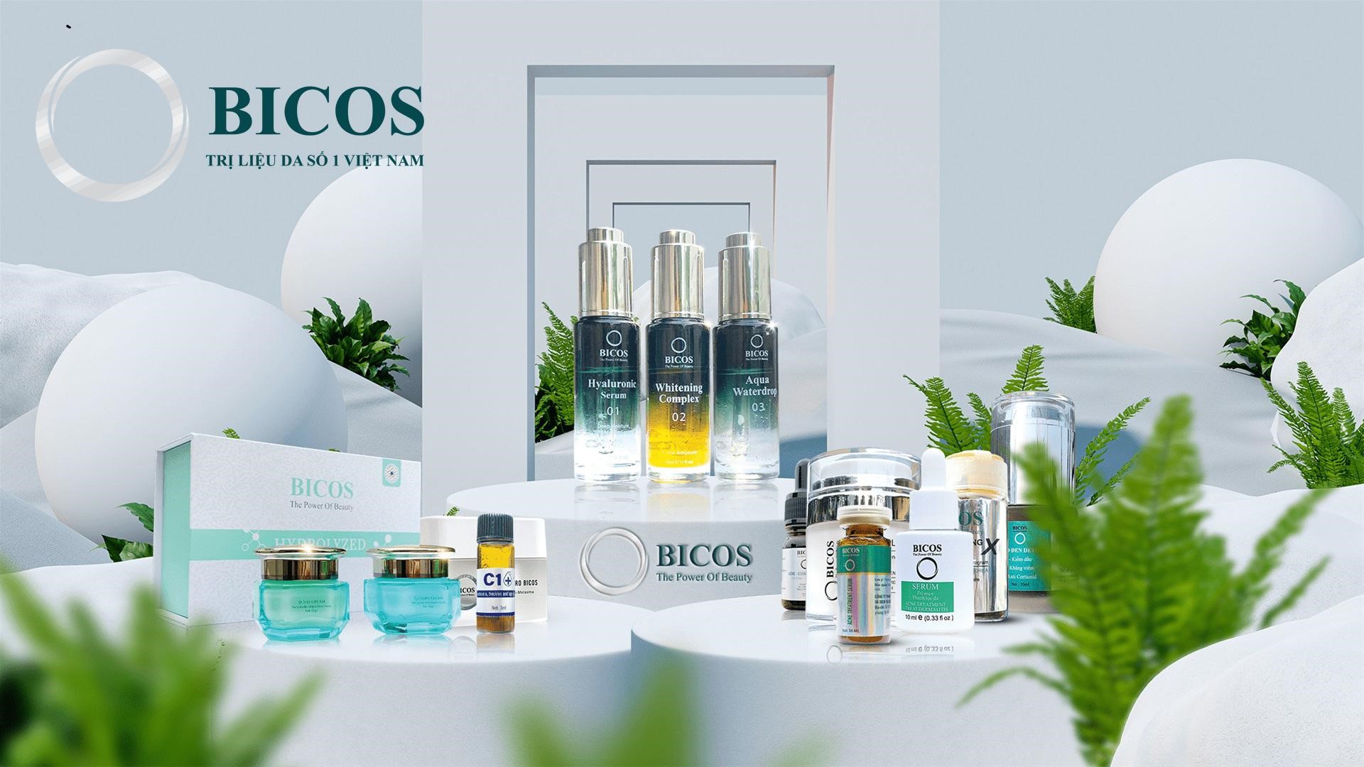 Mỹ phẩm Bicos - hỗ trợ loại bỏ các vết tàn nhang, nám, mụn trên mặt